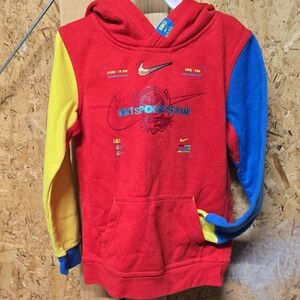 Nike Kids Red, Yellow, and Blue Hoodie